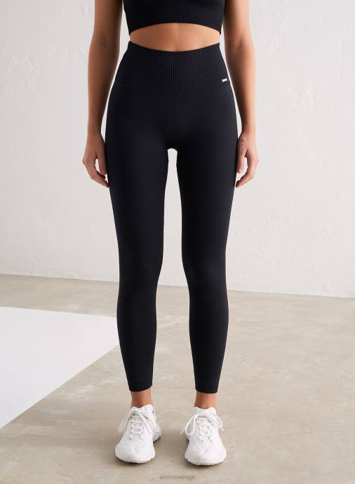 kvinnor AIM'N svarta gränslösa sömlösa tights Kläder NBT466