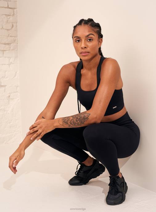 kvinnor AIM'N svarta sömlösa strumpbyxor Kläder NBT413