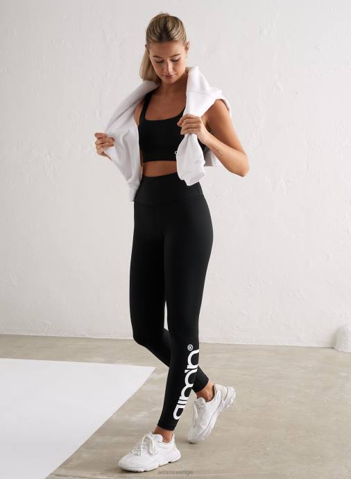 kvinnor AIM'N svarta strumpbyxor med logotyp Kläder NBT428