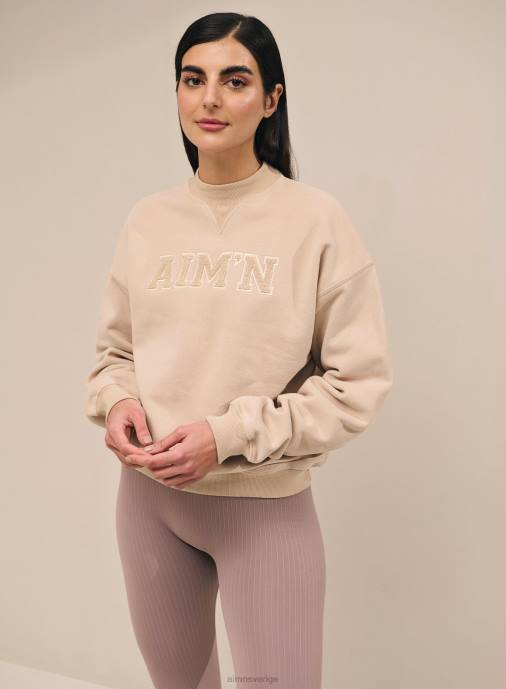 kvinnor AIM'N beige collegetröja Kläder NBT4676
