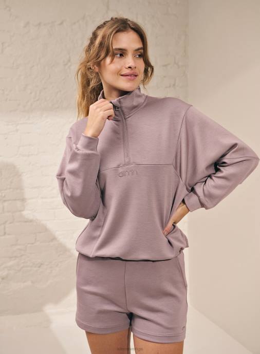 kvinnor AIM'N dammig violett bekväm halv dragkedja Kläder NBT4682