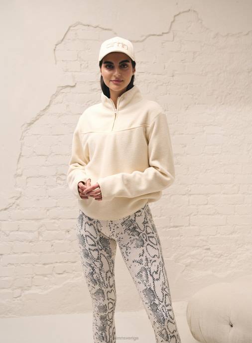 kvinnor AIM'N havre vit lugg fleece halv dragkedja Kläder NBT4686