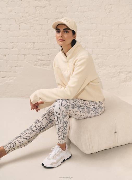 kvinnor AIM'N havre vit lugg fleece halv dragkedja Kläder NBT4686