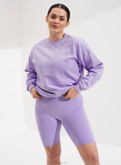 kvinnor AIM'N lavande tvättad sweatshirt Kläder NBT4680