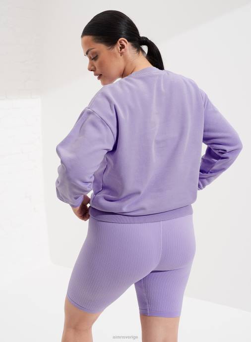 kvinnor AIM'N lavande tvättad sweatshirt Kläder NBT4680