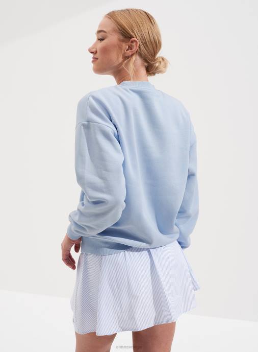 kvinnor AIM'N ljusblå tvättad tröja Kläder NBT4687