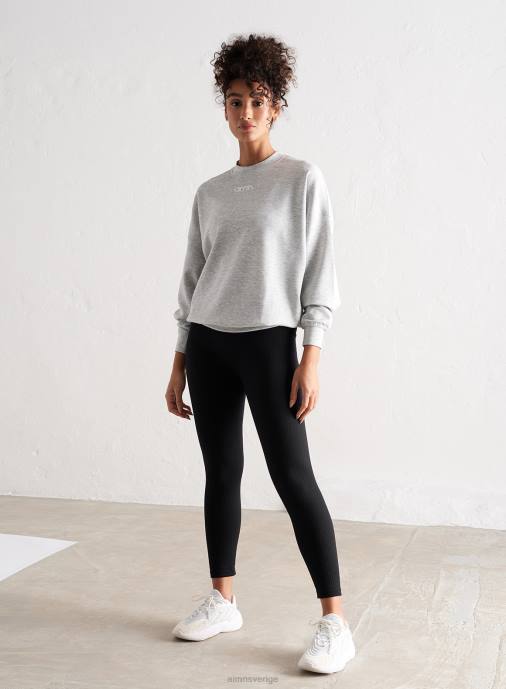 kvinnor AIM'N ljusgrå melange bekväm sweatshirt Kläder NBT4652