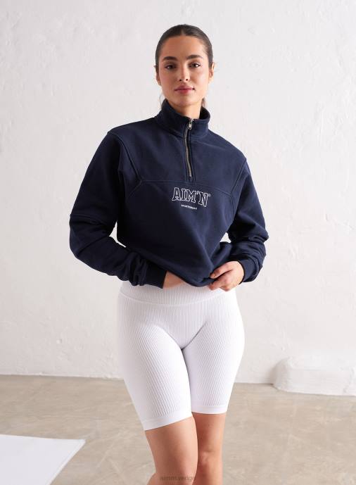 kvinnor AIM'N marin college sweat halv zip Kläder NBT4459