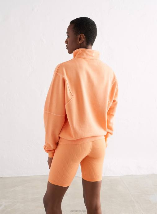 kvinnor AIM'N papaya logotyp sweat halv dragkedja Kläder NBT4679