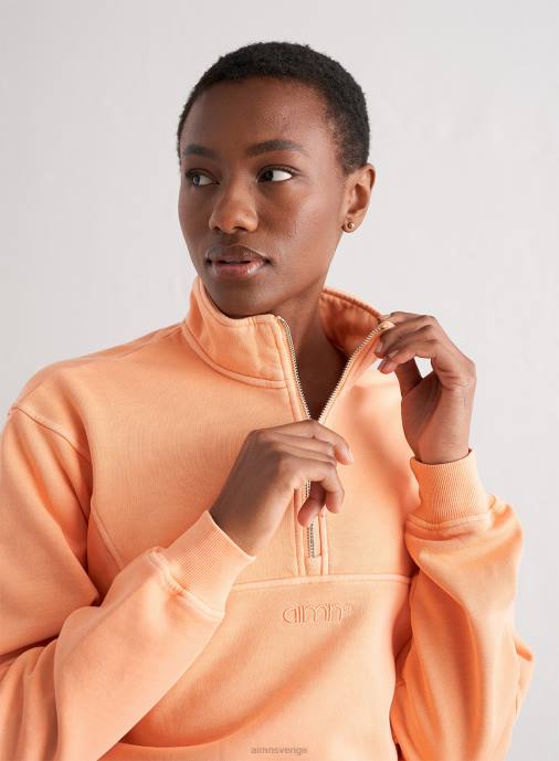 kvinnor AIM'N papaya logotyp sweat halv dragkedja Kläder NBT4679