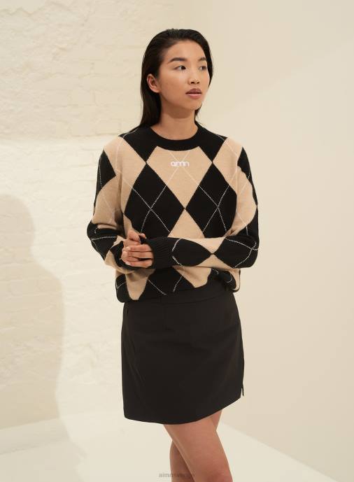 kvinnor AIM'N stickad tröja i argyle Kläder NBT4448