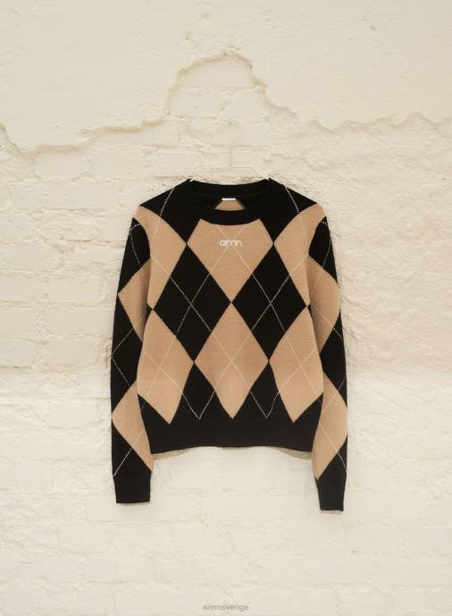 kvinnor AIM'N stickad tröja i argyle Kläder NBT4448
