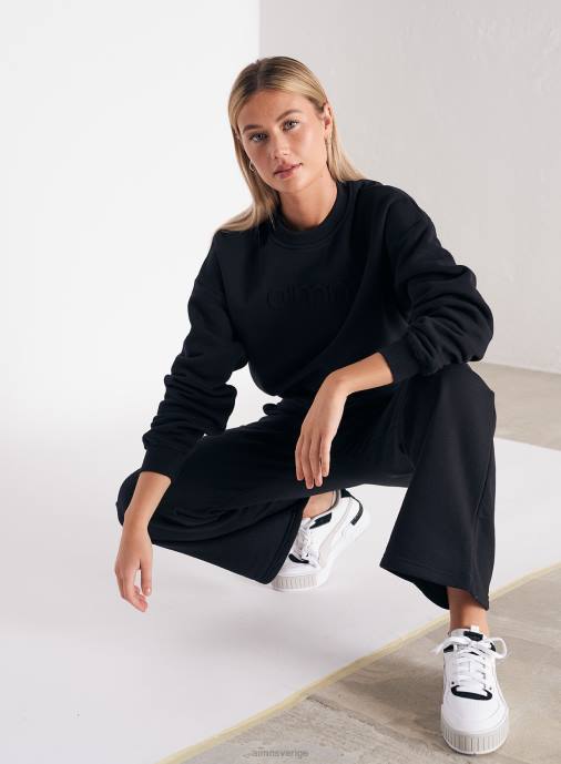 kvinnor AIM'N svart tröja med logotyp Kläder NBT4667