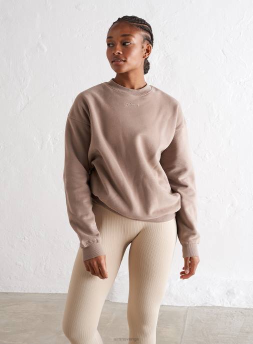 kvinnor AIM'N sweatshirt med espressologotyp Kläder NBT4658