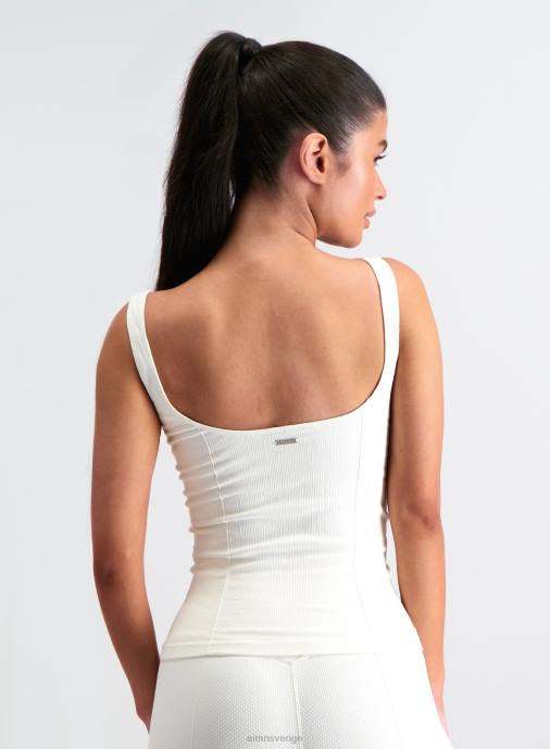 kvinnor AIM'N benvit lyxig sömlös singlet Kläder NBT4320