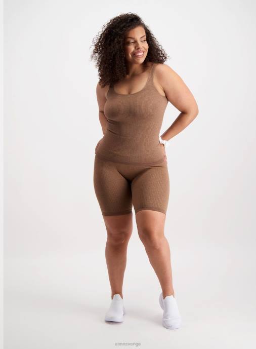 kvinnor AIM'N brons ribbad sömlös singlet Kläder NBT4394