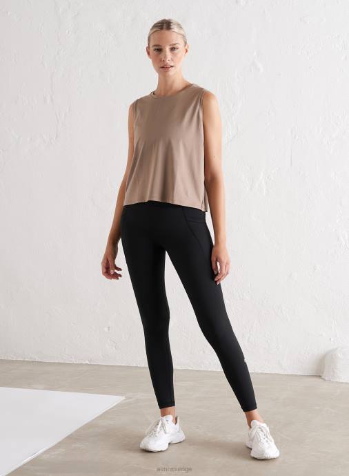 kvinnor AIM'N espresso soft basic tank med delad baksida Kläder NBT4354