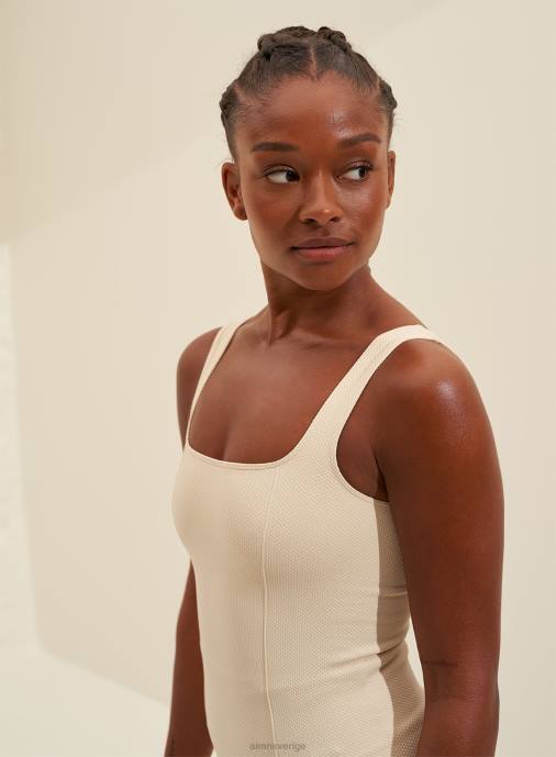 kvinnor AIM'N havre vit lyx sömlös singlet Kläder NBT4328