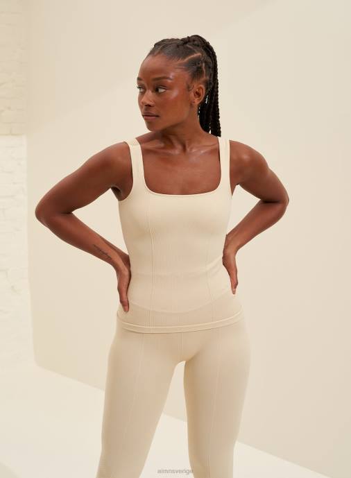 kvinnor AIM'N havre vit lyx sömlös singlet Kläder NBT4328