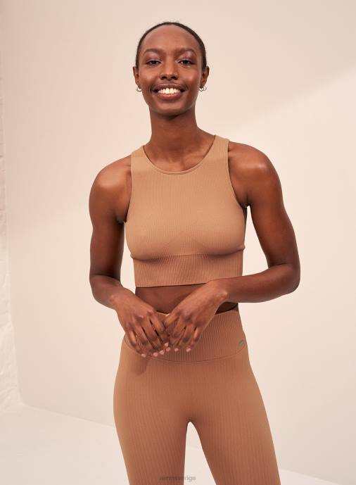kvinnor AIM'N kamelribbad sömlös crop top Kläder NBT4269