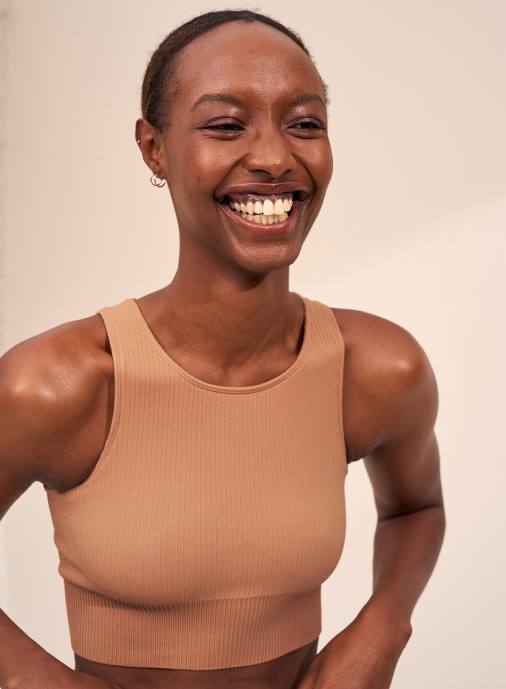 kvinnor AIM'N kamelribbad sömlös crop top Kläder NBT4269