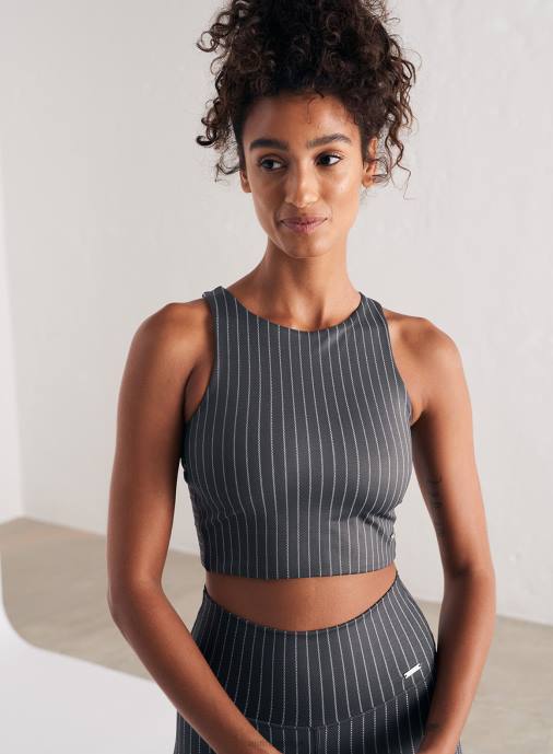 kvinnor AIM'N pinstripe crop top Kläder NBT4291