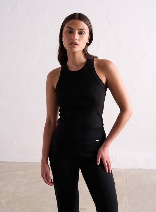 kvinnor AIM'N svart lätt ribbad linne Kläder NBT4295