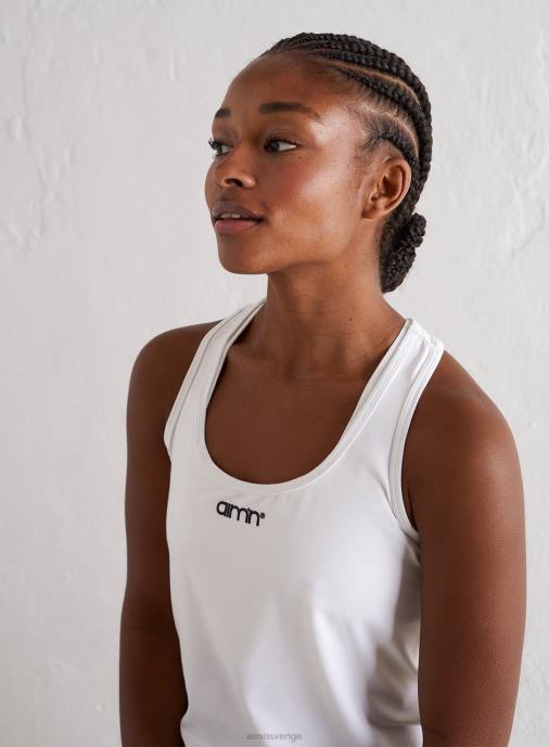 kvinnor AIM'N vit mjuk basic racerback tank Kläder NBT4361