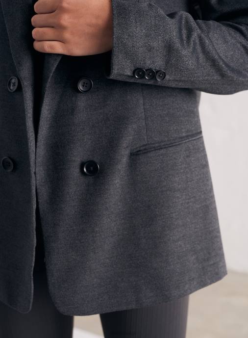 kvinnor AIM'N dubbelknäppt kavaj i ull Kläder NBT4749