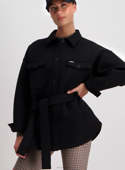 kvinnor AIM'N svart tech overshirt Kläder NBT4747