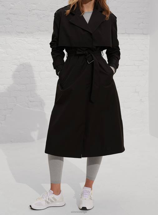 kvinnor AIM'N svart återvunnen tech trenchcoat Kläder NBT4724