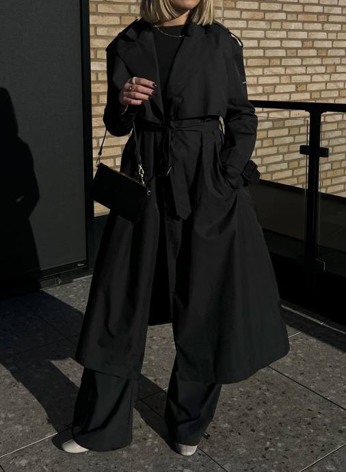 kvinnor AIM'N svart återvunnen tech trenchcoat Kläder NBT4724