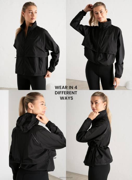 kvinnor AIM'N svart trailjacka Kläder NBT4733