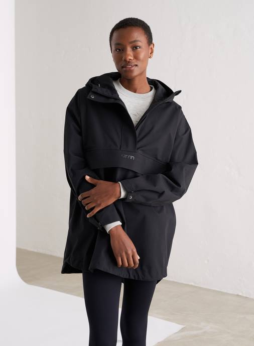 kvinnor AIM'N svart vattentät oversized anorak Kläder NBT4715
