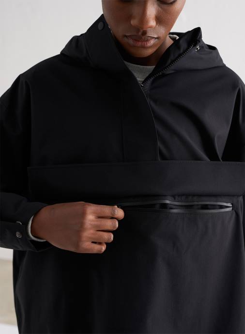 kvinnor AIM'N svart vattentät oversized anorak Kläder NBT4715