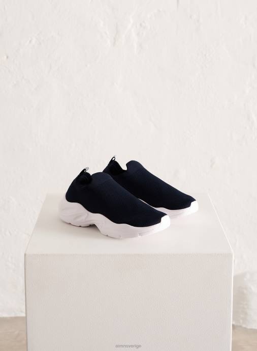 kvinnor AIM'N marinmålade höga sneakers skor NBT4759