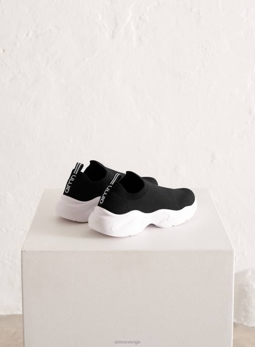 kvinnor AIM'N svarta sikta höga sneakers skor NBT4752