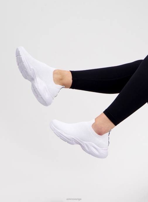 kvinnor AIM'N vita sikta höga sneakers skor NBT4753