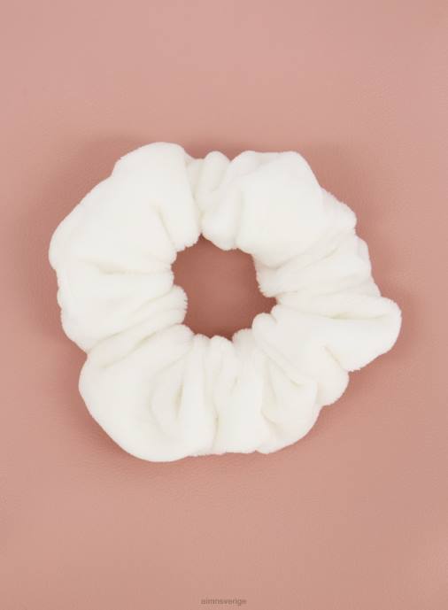kvinnor AIM'N benvit velour scrunchie Tillbehör NBT4858
