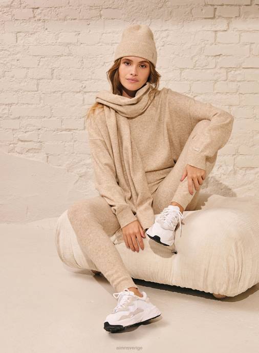 kvinnor AIM'N beige mjuk stickad mössa Tillbehör NBT4773