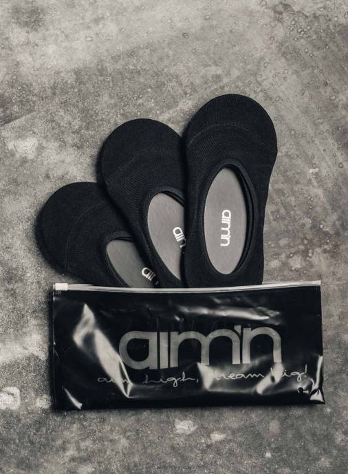 kvinnor AIM'N 3-pack svarta osynliga träningsstrumpor Tillbehör NBT4793