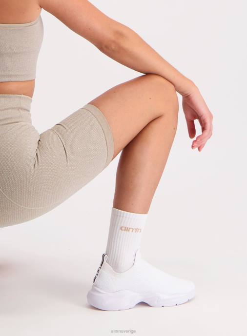 kvinnor AIM'N vit/beige/macchiato logotyp strumpor 3-pack Tillbehör NBT4780