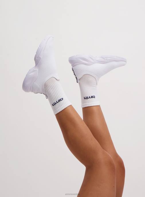 kvinnor AIM'N vita/marinblå logga strumpor 2-pack Tillbehör NBT4796